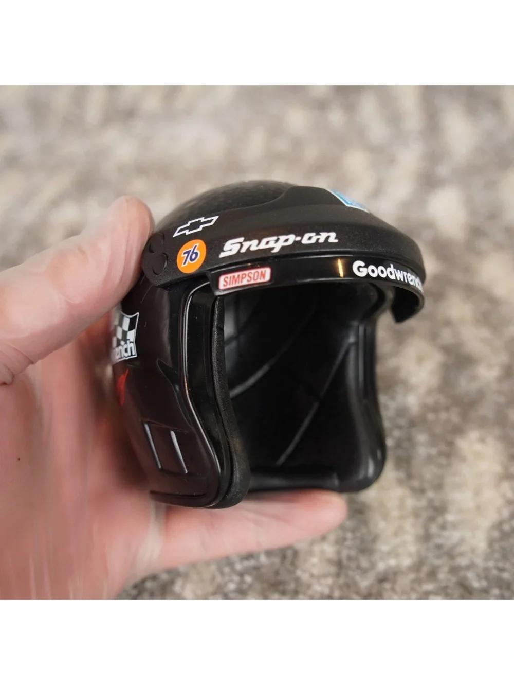 Dale Earnhardt Sr #3 GM Goodwrench Replica Mini Helmet Black Snap-on Simpson - Picture 7 of 9
